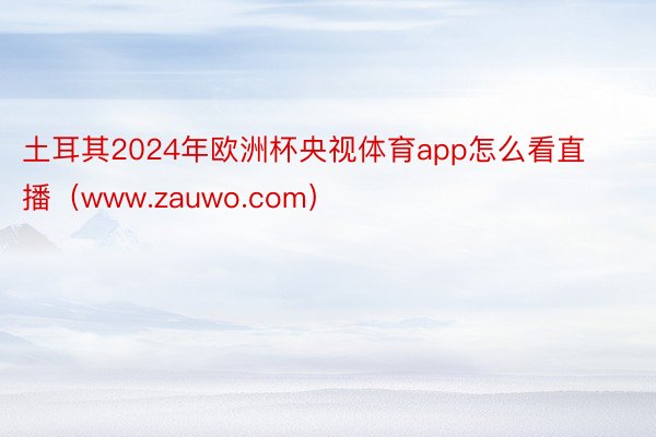 土耳其2024年欧洲杯央视体育app怎么看直播（www.zauwo.com）